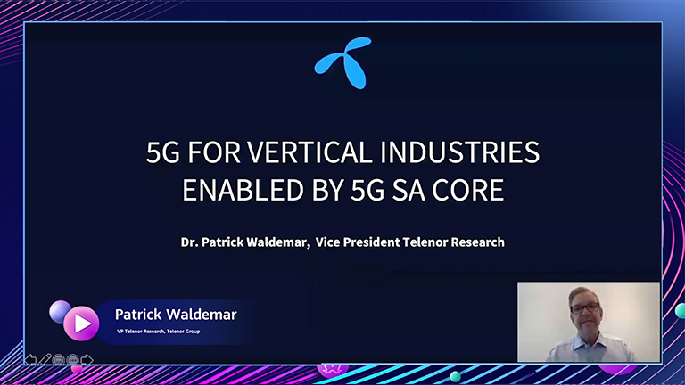 Telenor: 5G for Vertical Industries Enabled by 5G SA Core